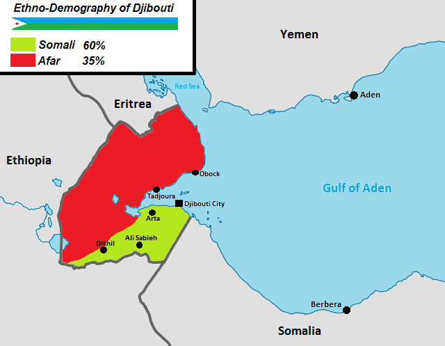 Djibouti ethnic map