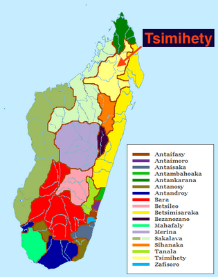 Tsimihety people map