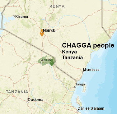 Chagga people map