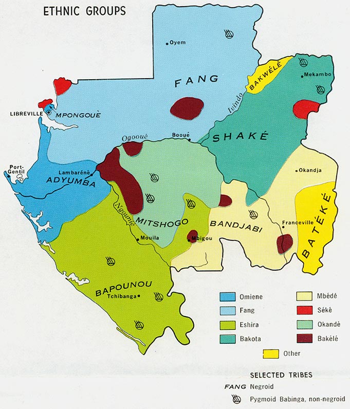 Gabon Ethnic map