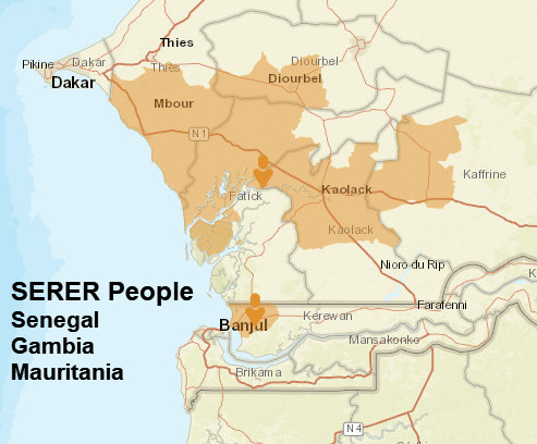 Serer People Map