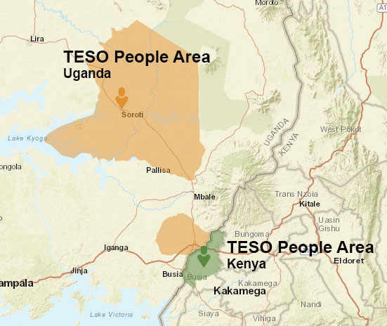 Teso people map